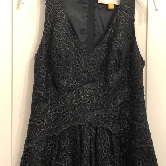 Small Dressy Little Black Lace Designer Leifsdottir Dress - Picture 2 of 6